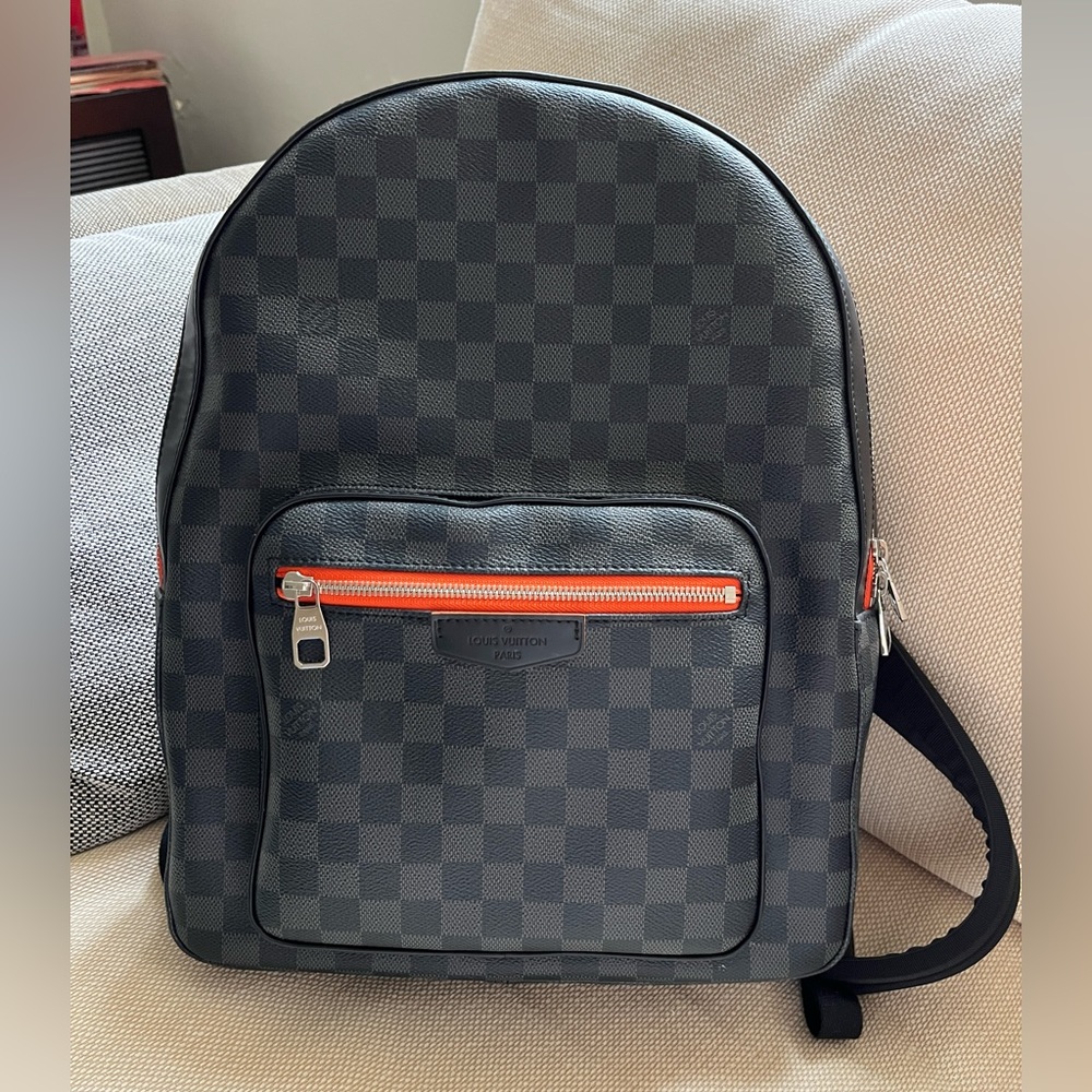 Louis Vuitton Orange Damier Graphite Josh Backpack